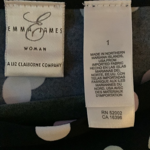 EMMA James, Polka Dot Top, Size XS, - Picture 3 of 3